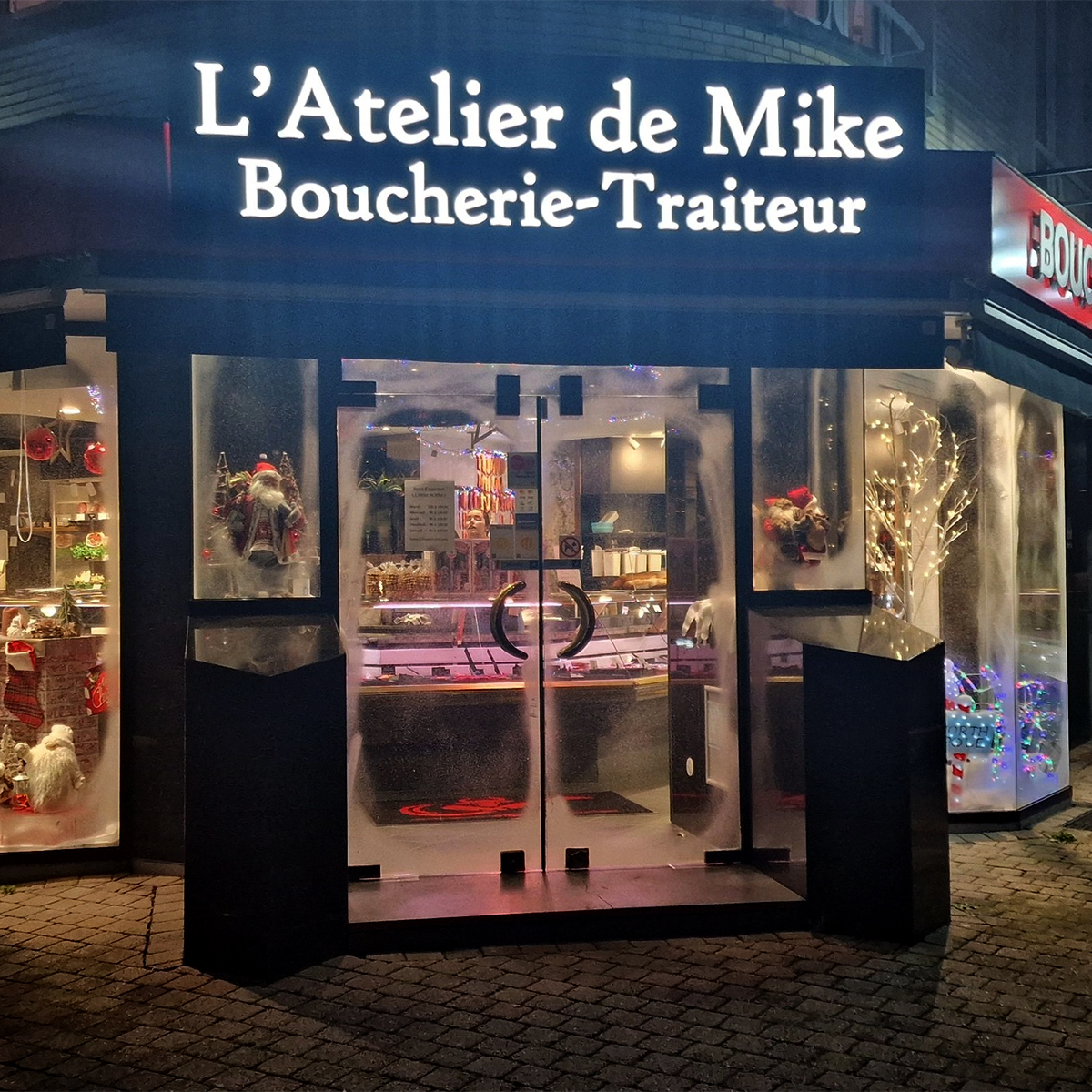 Vitrine de la boucherie Atelier de Mike à Watermael-Boitsfort